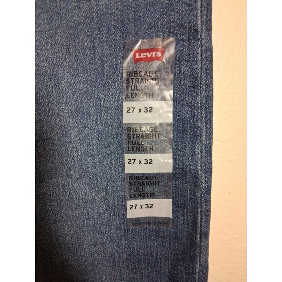 NWT Levi's Denim Blue Jeans Ribcage Straight Size 27x32 - Picture 5 of 9